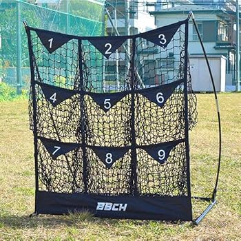#野球ネット #ピッチャーネット Amazon | FLITURE 野球練習ネット1.2mx0.9m 9つポケット 野球